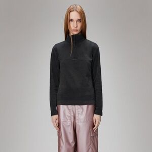 RAINS Addis fleece half zip pull on sweater